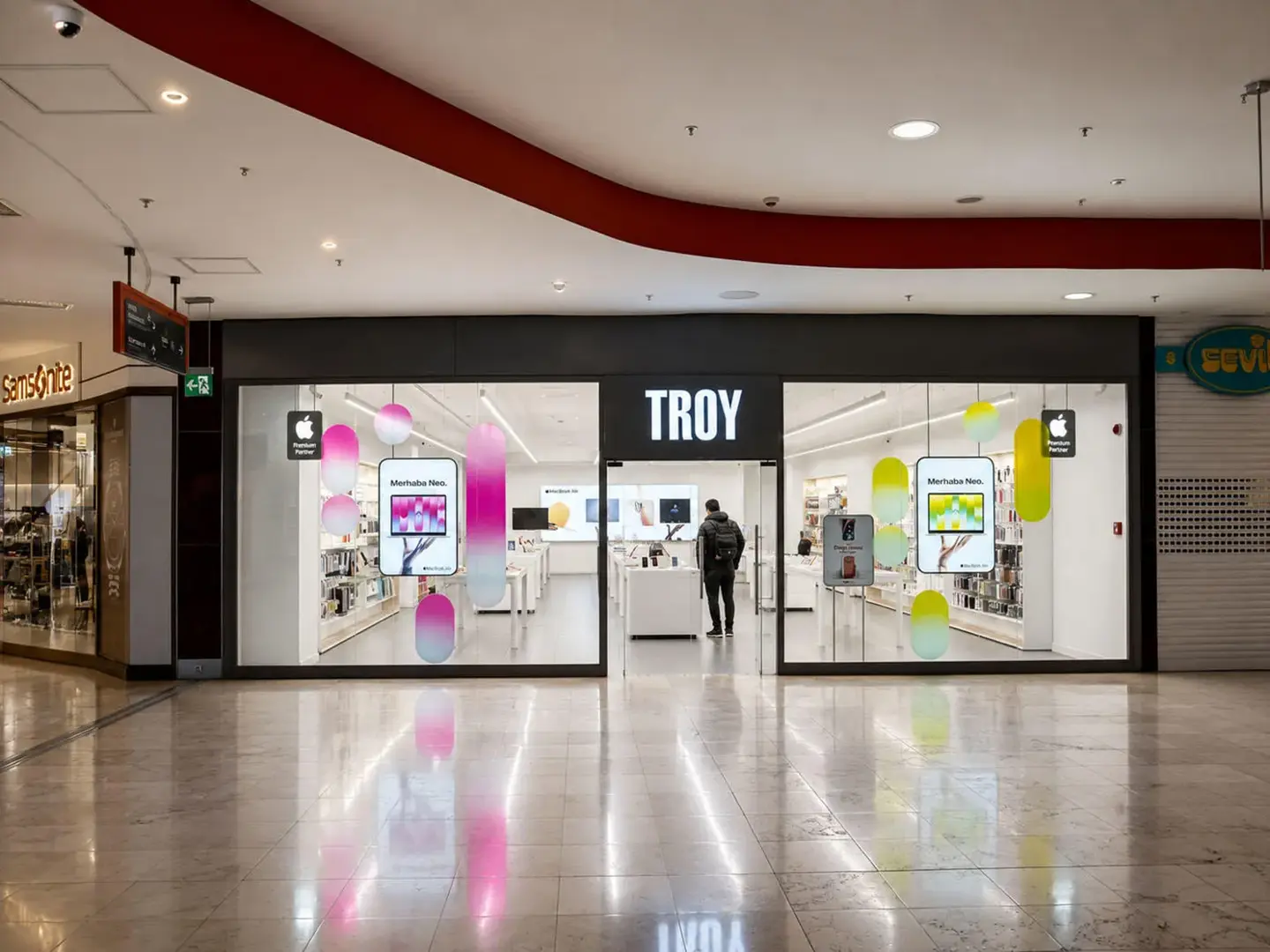 retail-window-graphics-troy Retail window graphics for a Troy store by Boran Reklam